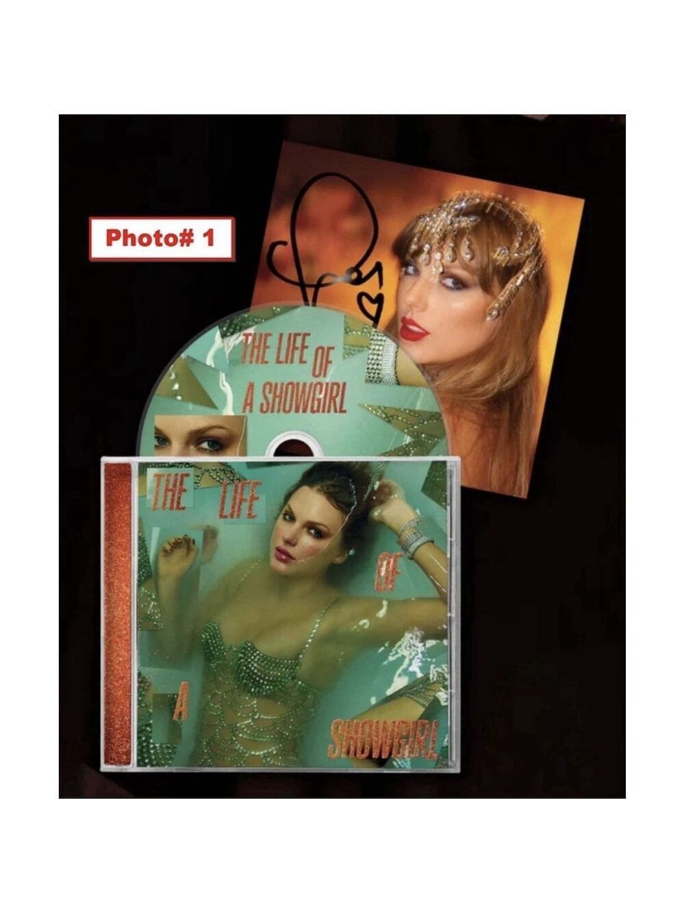 Taylor Swift Life Of A Showgirl Signed CD Photo 1
